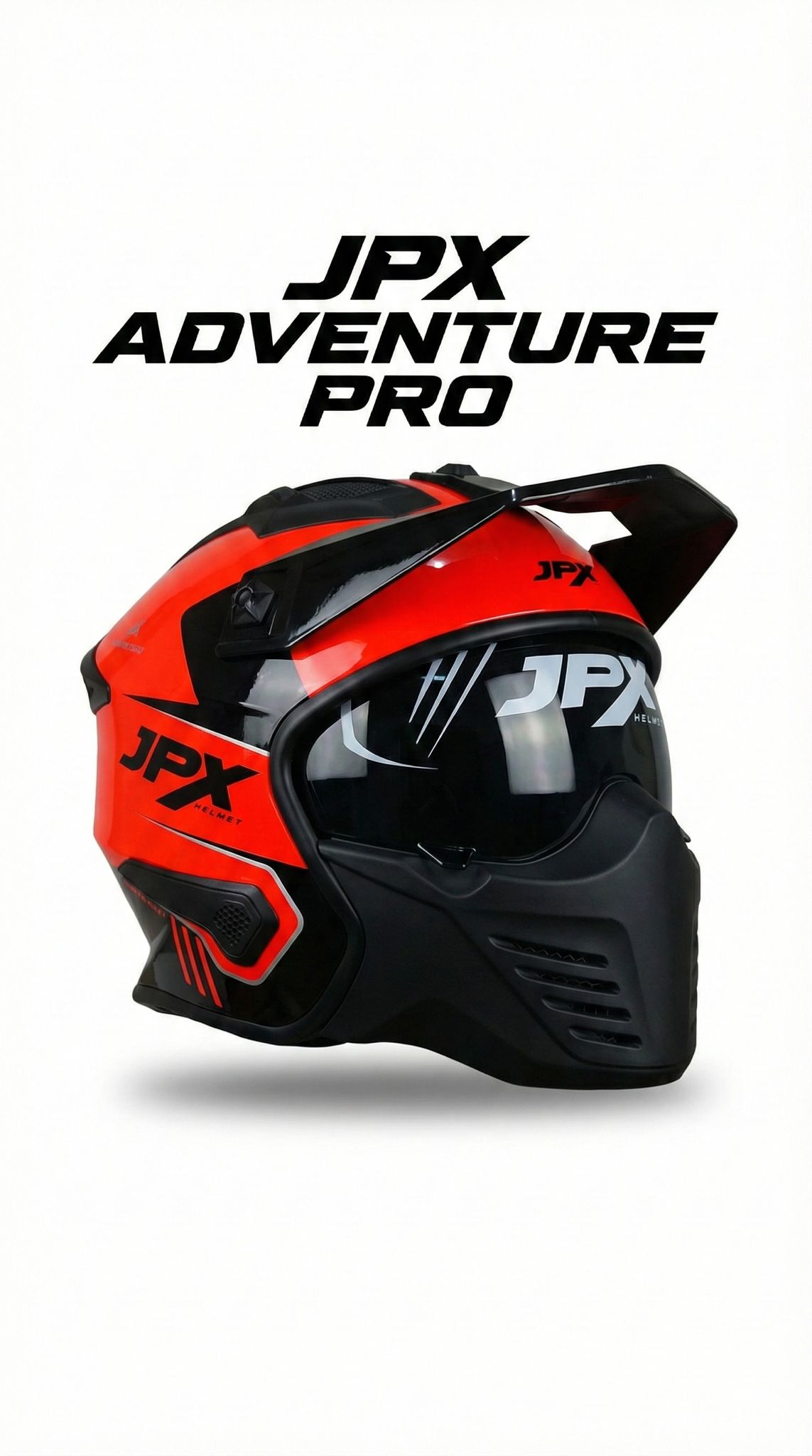 JPX Adventure Pro - Red Black - Motorcycle helmet - Rp 1.200.000