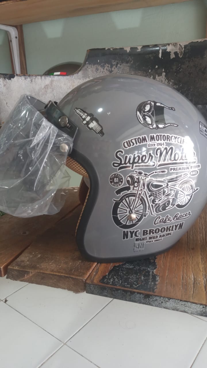 Retro Classic - Teal - Motorcycle helmet - Rp 340.000