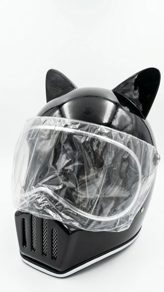 Full Face Premium - Cat Ear Black - Motorcycle helmet - Rp 700.000